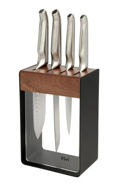 Furi Pro Limited Edition Black Knife Block Set 5 Piece  Knife Sets