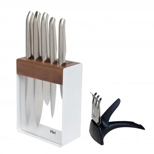 Furi Pro Limited Edition White Knife Block Set 7 Piece  Knife Sets
