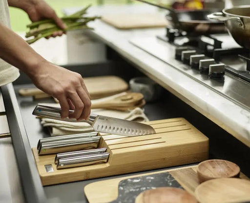 Joseph Joseph Elevate Steel Knives Bamboo Store 5 Piece Set  Knife Sets