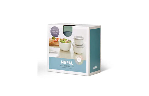 Mepal Cirqula Round 3-Piece Large Set Nordic Sage  Meal Storage
