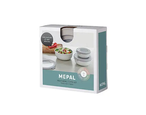 Mepal Cirqula Round 3-Piece Small Set Nordic White  Meal Storage