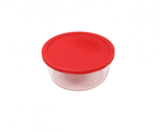 Pyrex Simply Store 2 Cup Round Container with Red Lid  Meal Storage