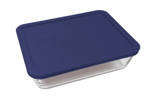 Pyrex Simply Store 6 Cup Rectangle Container with Blue Lid  Meal Storage