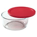 Pyrex Simply Store 7 Cup Round Container with Red Lid  Meal Storage