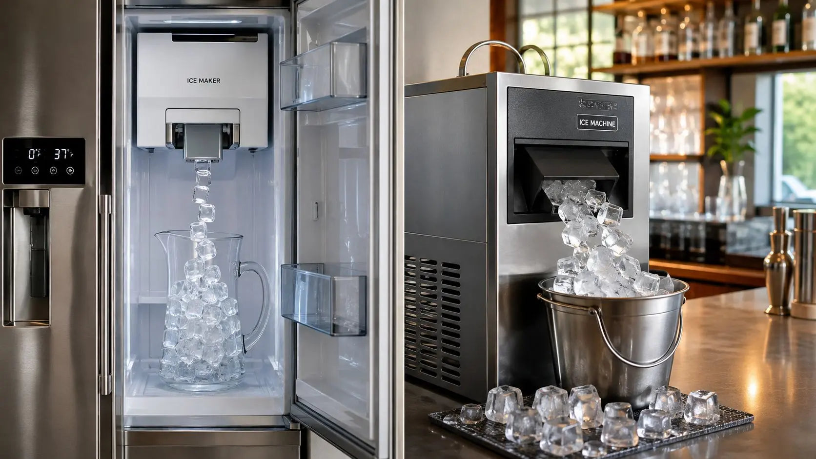 Fridge Freezer Ice Maker vs Dedicated Ice Machine Simply Hospitality