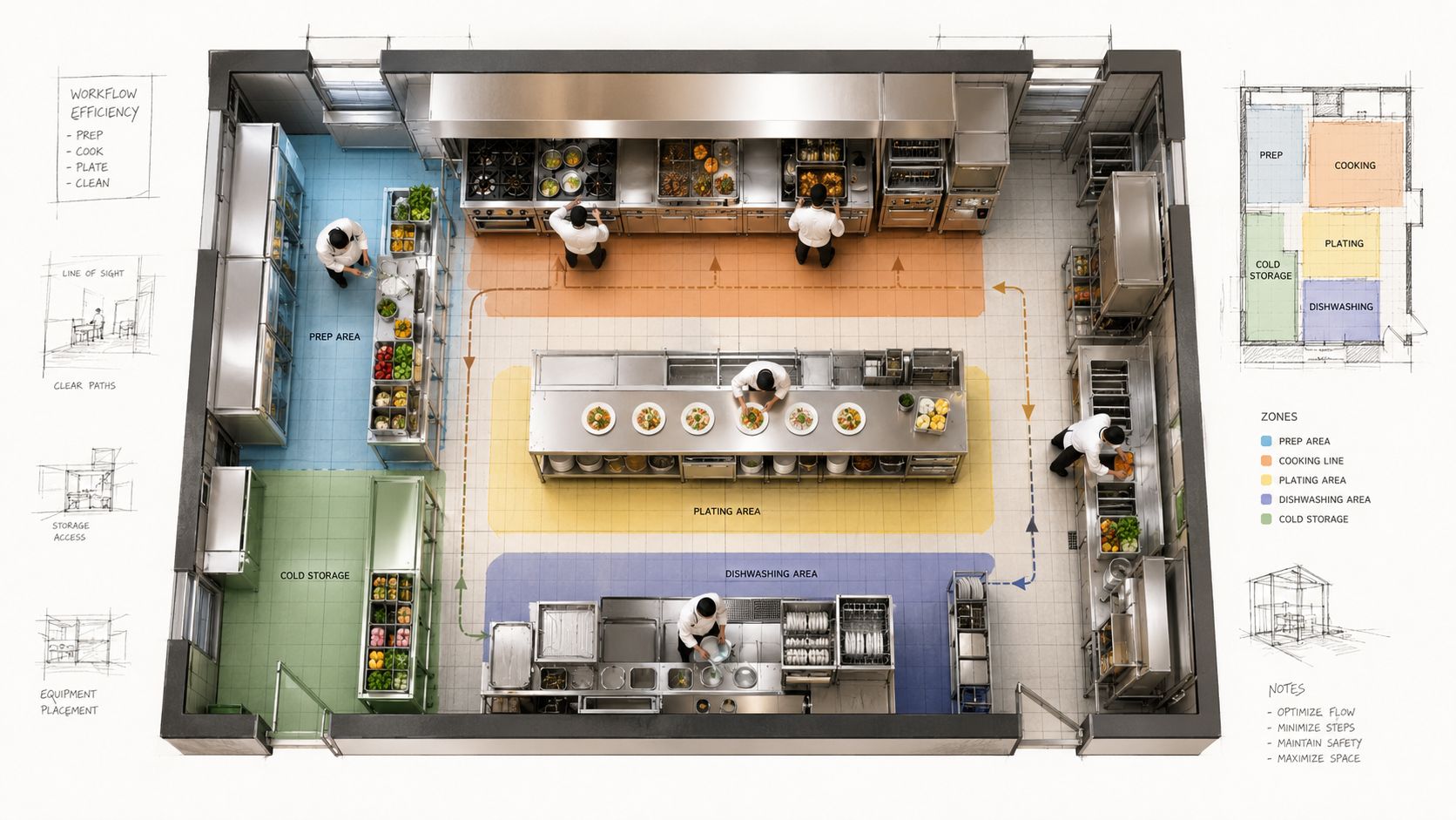 Restaurant Kitchen Layout Ideas: Boosting Efficiency