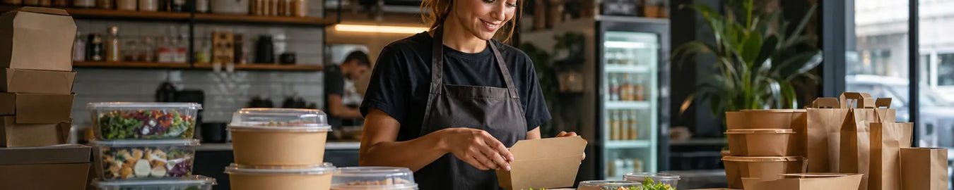 Takeaway Packaging products in a real-world hospitality environment