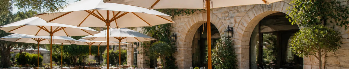 Umbrellas products in a real-world hospitality environment