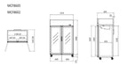 Atosa Glass Door Freezer Showcase GN2/1 Compatible  Upright Display Fridges