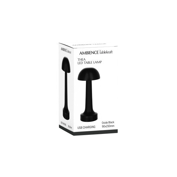 Tablekraft Ambience Thea Cordless LED Table Lamp - Oxide Black in-use image