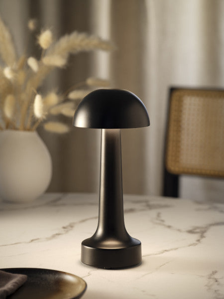 Tablekraft Ambience Thea Cordless LED Table Lamp - Oxide Black detail image