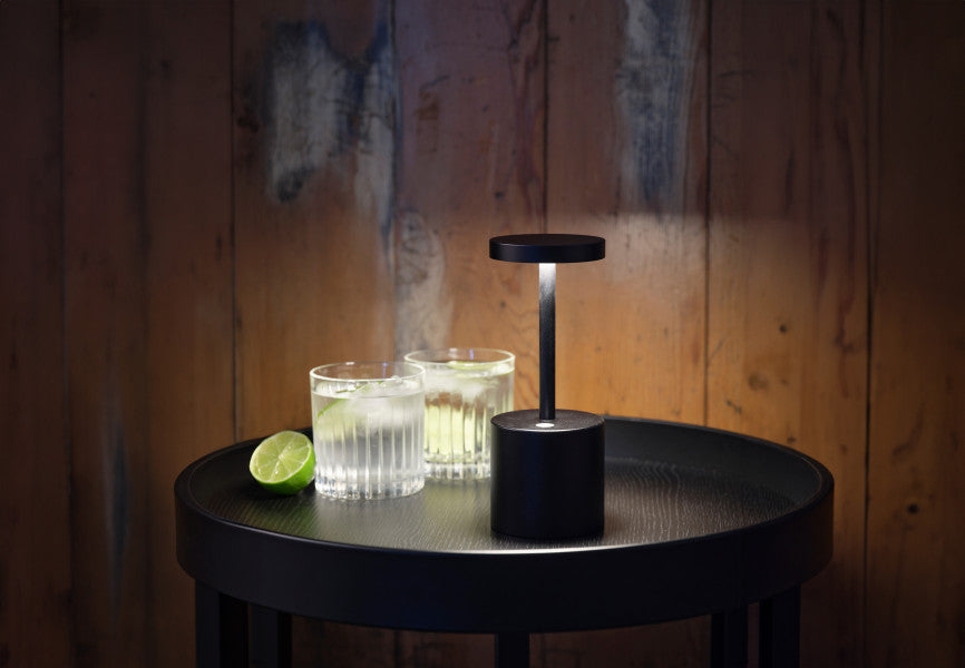 Tablekraft Ambience Charlotte Cordless LED Table Lamp - Oxide Black detail image