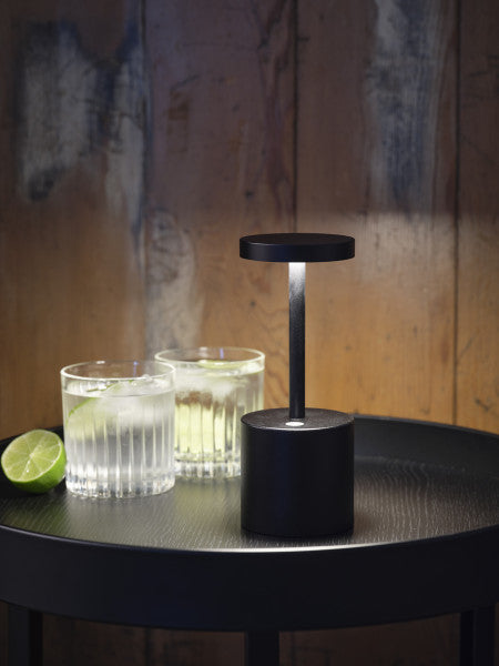 Tablekraft Ambience Charlotte Cordless LED Table Lamp - Oxide Black detail image