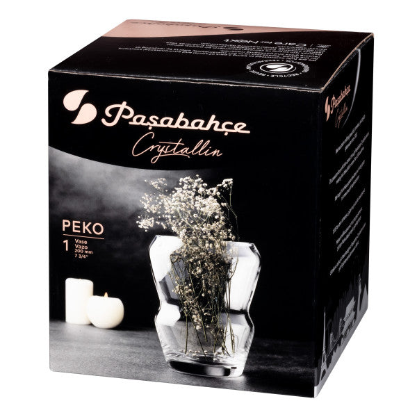 Pasabahce Peko Glass Handmade Vase 20cm – view 2