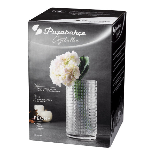 Pasabahce Peony Glass Handmade Vase Drop 26cm – view 4