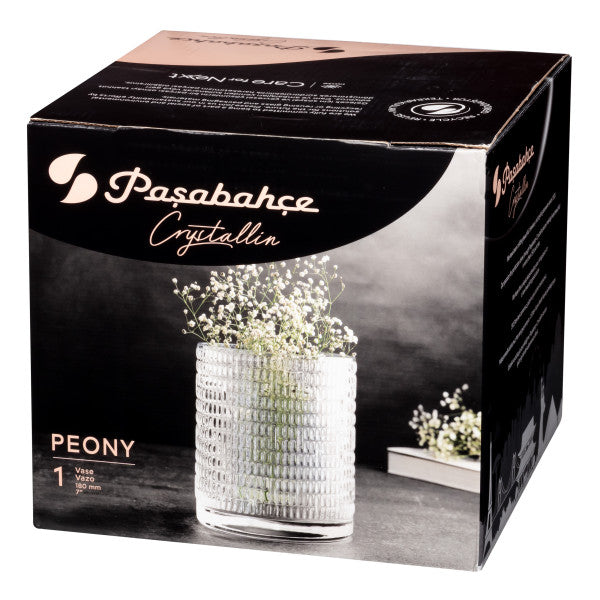 Pasabahce Peony Glass Handmade Vase 18cm – view 2