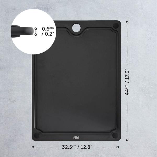 Furi Duraboard Black Chopping Board 44 x 32.5cm