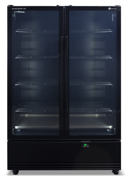 SKOPE ActiveCore 2 Door Display Fridge - Black - BME1200N-A product image