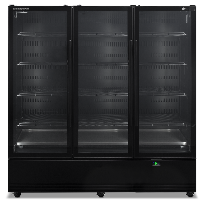 SKOPE ActiveCore 3 Door Display Fridge - Black - BME1500N-A product image