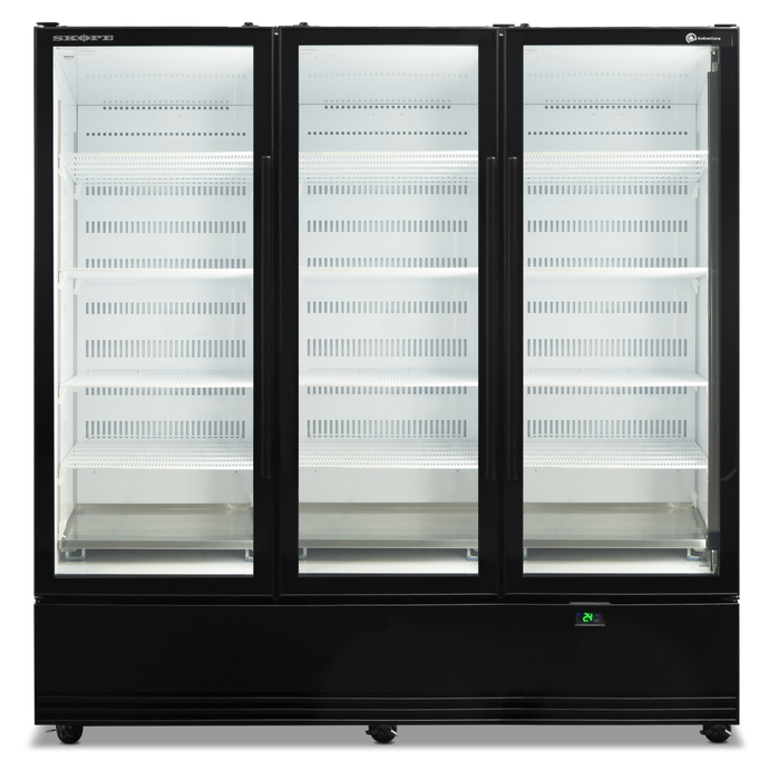 SKOPE ActiveCore 3 Door Display Fridge - Black-White - SKB1500N-A product image