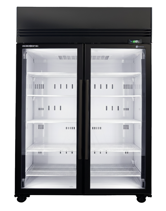 SKOPE ActiveCore 2 Door Display Freezer - Black-White - SKFT1300N-A product image