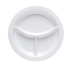 Aladdin Temp-Rite J420 - 9" / 230mm Round Entre Plate - 3 Cavity - White