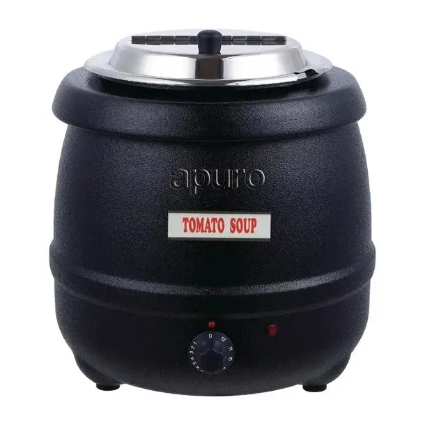 Apuro Black Soup Kettle - 10L