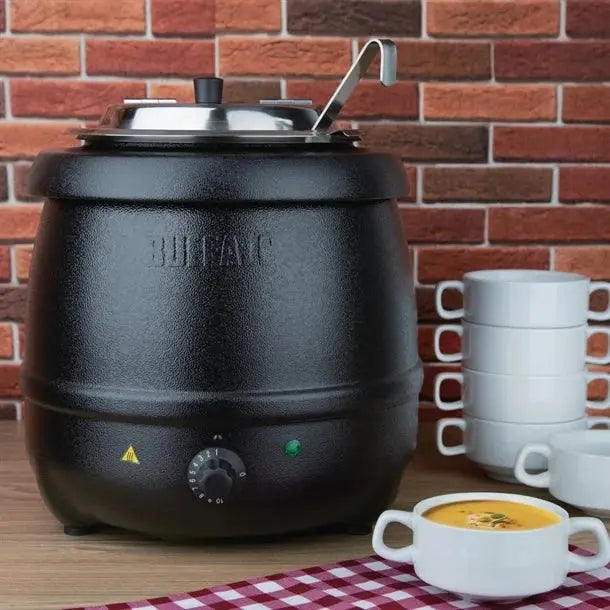 Apuro Black Soup Kettle - 10L