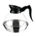 Apuro CY339 clear 1.8L commercial coffee jug with stainless steel base