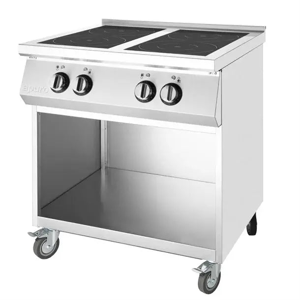Apuro Freestanding 4 Zone Induction Hob 900mm  Induction Cooktops
