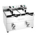 Apuro Twin Tank Induction Fryer - 2x7.5Ltr - 2x3kW - CT012-A - Simply Hospitality NZ
