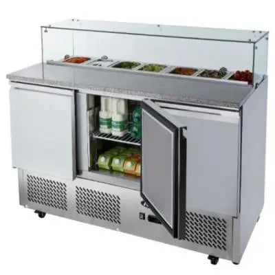 Atosa 3 Doors Pizza Table Saladette Fridge 1365mm  Pizzatable Saladette Fridge