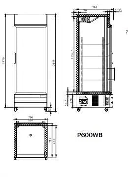 Atosa Glass Door Mounted Fridge  Upright Display Fridges