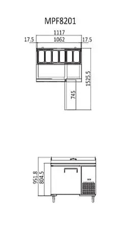 Atosa Pizza Prep Table Fridge  Preparation Fridges