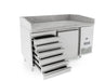 Atosa Pizza Table Fridge with Drawers - 1510mm - 1 Door & Drawers - EPF3490