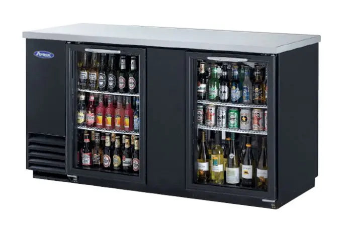 Atosa Refrigerated Back Bar Cooler with Glass Swing Door  Bar Refrigeration
