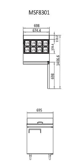 Atosa Sandwich Prep Table Fridge  Preparation Fridges