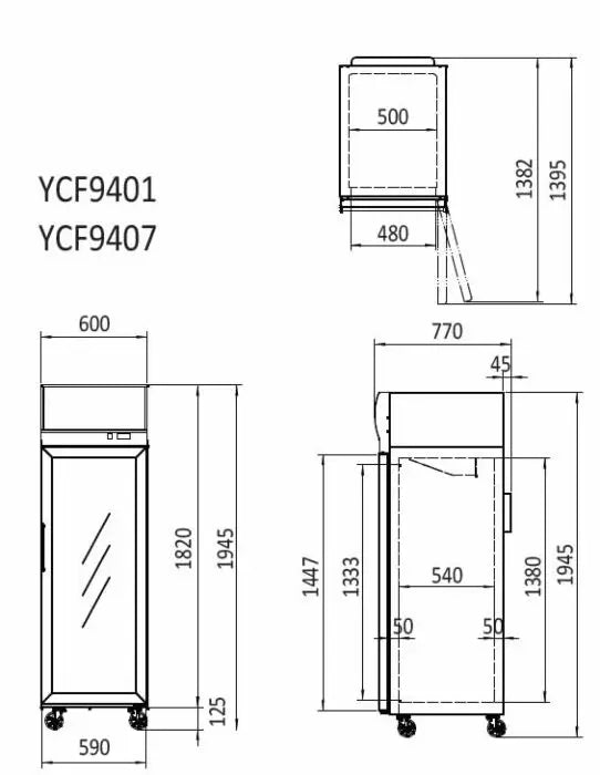 Atosa Showcase Fridge Single & Double Glass Door  Upright Display Fridges