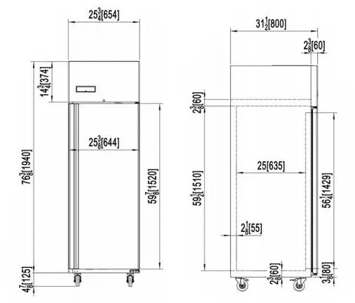 Atosa Slimline Upright Freezer Single & Double Door  Upright Solid Door Freezers