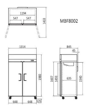 Atosa Top Mounted Freezer Single & Double Door  Upright Solid Door Freezers