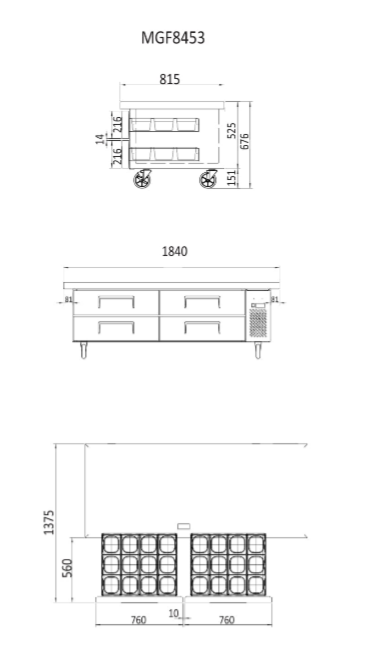 Atosa Chef Base Drawers Fridge