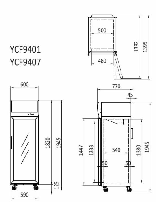 Atosa Showcase Fridge Single & Double Glass Door