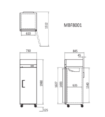 Atosa Top Mounted Freezer Single & Double Door