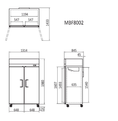 Atosa Top Mounted Freezer Single & Double Door