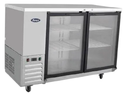 Atosa Stainless Steel Back Bar Fridge - 1467mm - Glass Door - MBB59G