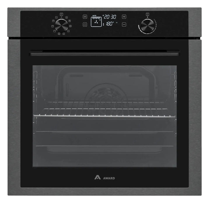 Award 10 Function Built-In Pyrolytic Black Steel Oven  Ovens & Ranges