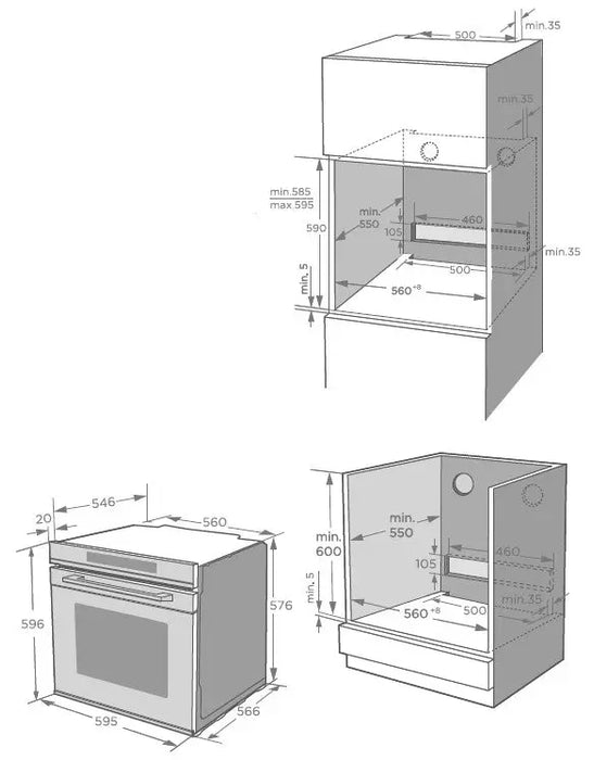 Award 13 Function Built-In Self Cleaning Fan Forced Oven  Ovens & Ranges