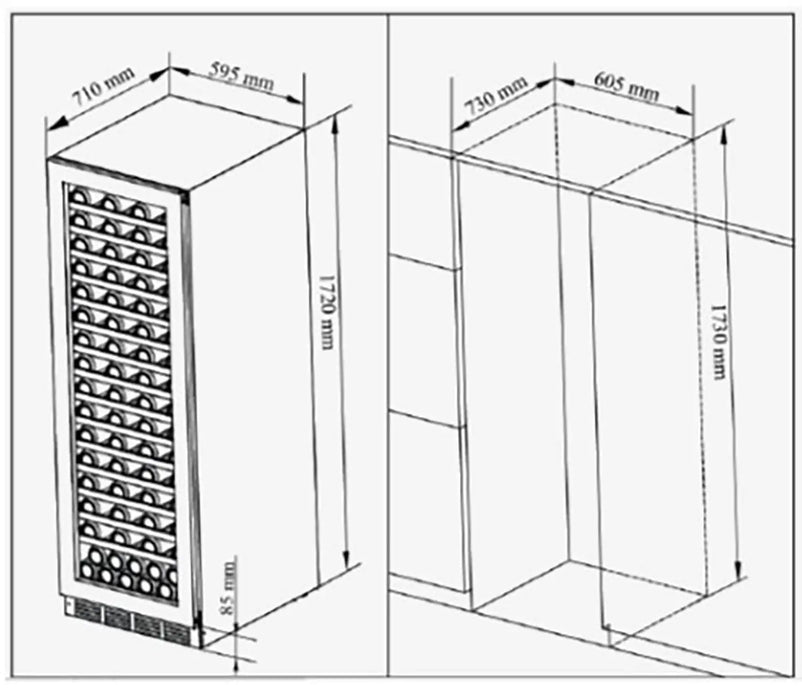 Award 154 Bottle Upright Dual Temperature Wine Cabinet – Stainless Steel 60cm  Wine Cabinet