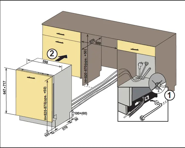 Award 60cm Fully Integrated Dishwasher  Dishwasher