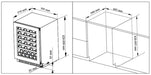 Award 60cm Undercounter Wine and Beverage Cabinet Black Glass  Wine Cabinet